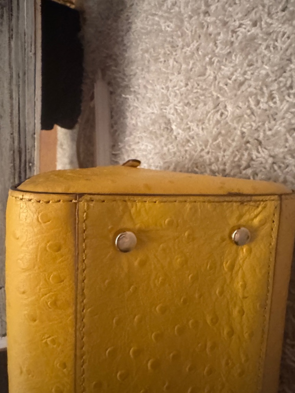 Kate Spade Mustard Textured Leather Bag - Picture 6 of 8